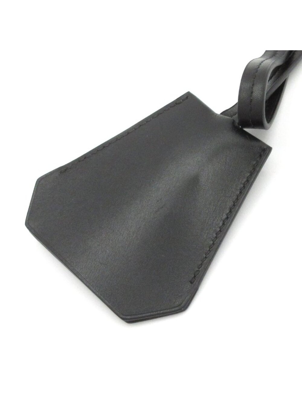 Hermes Necklace Clochette Leather Black